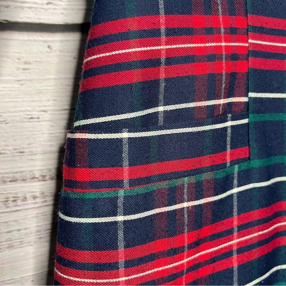 VTG Ashlee California Size 4 Blazer Romper Holiday Plaid Wrap Retro Christmas - Picture 5 of 10